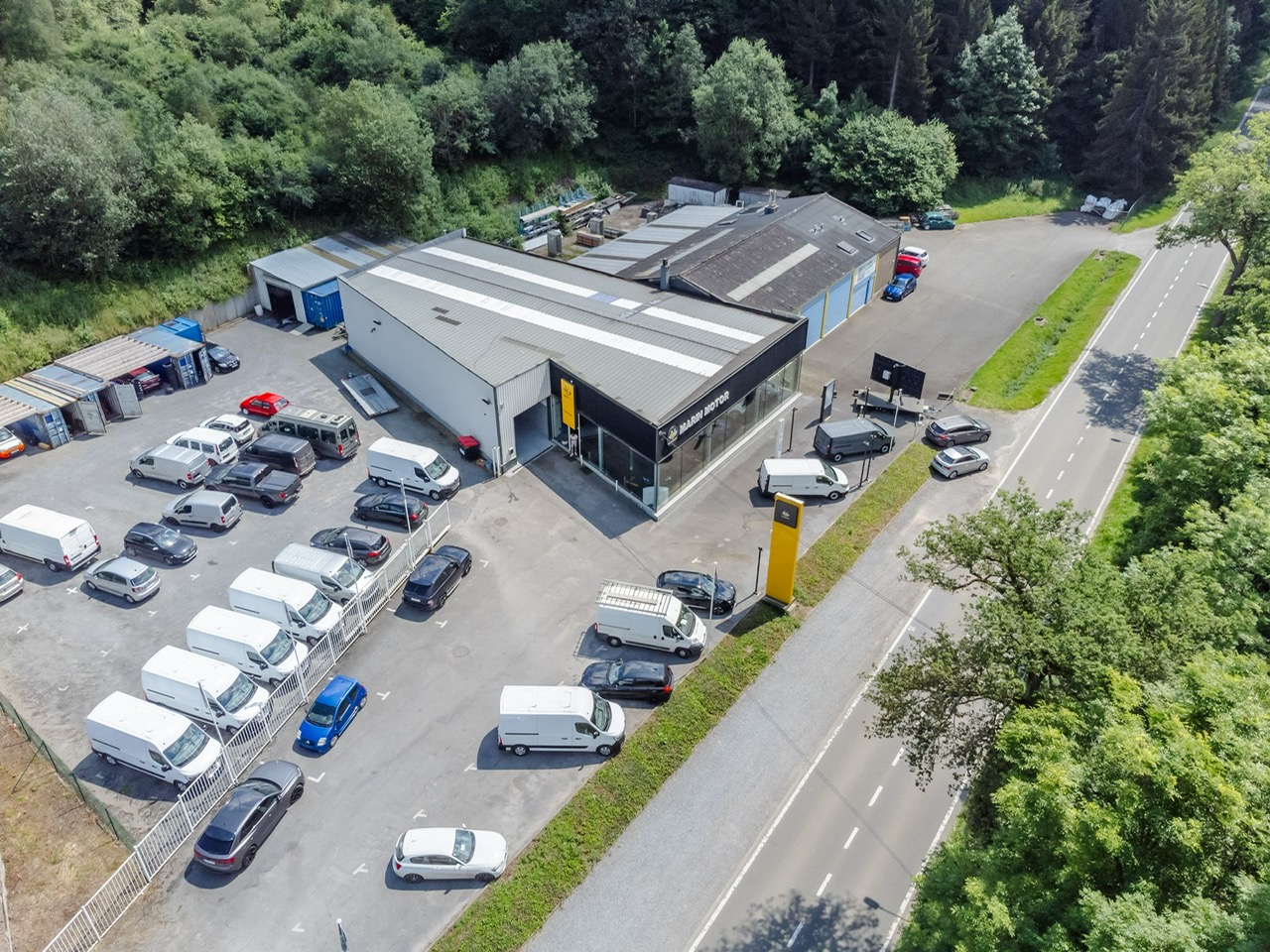 Vue drone du garage